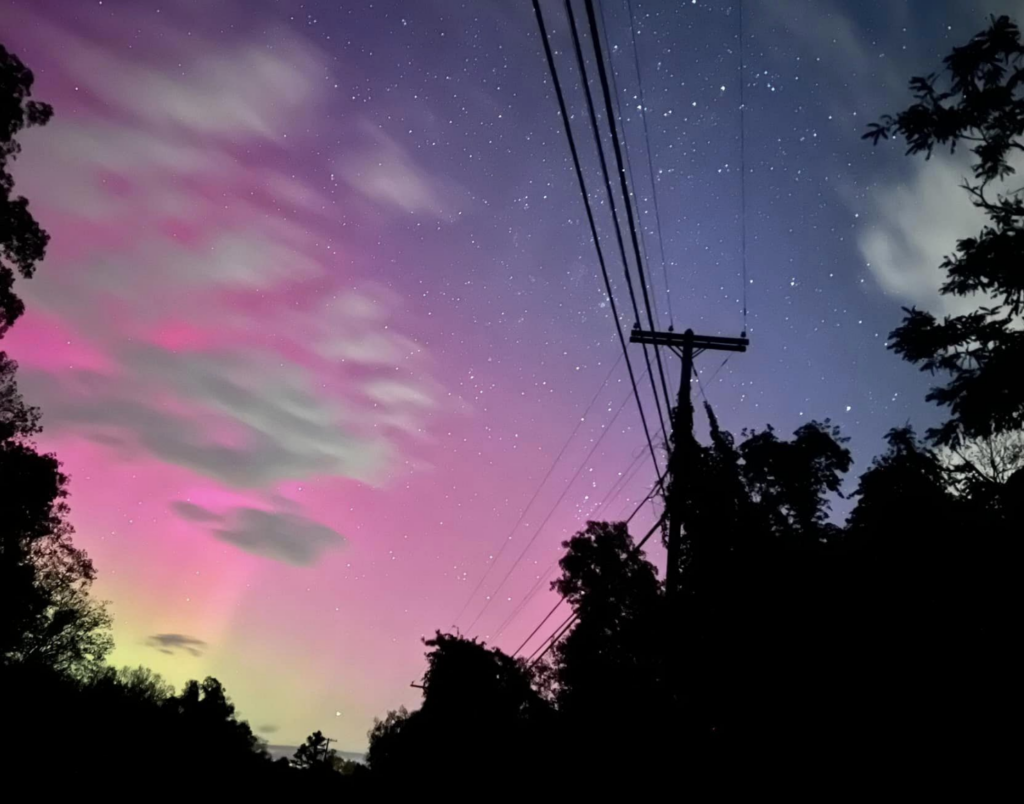 New York Northern Lights, auroras over the Catskills and Ulster County, NY